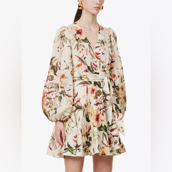 ZIMMERMANN Lexi floral-pattern linen mini dress - Picture 8 of 14